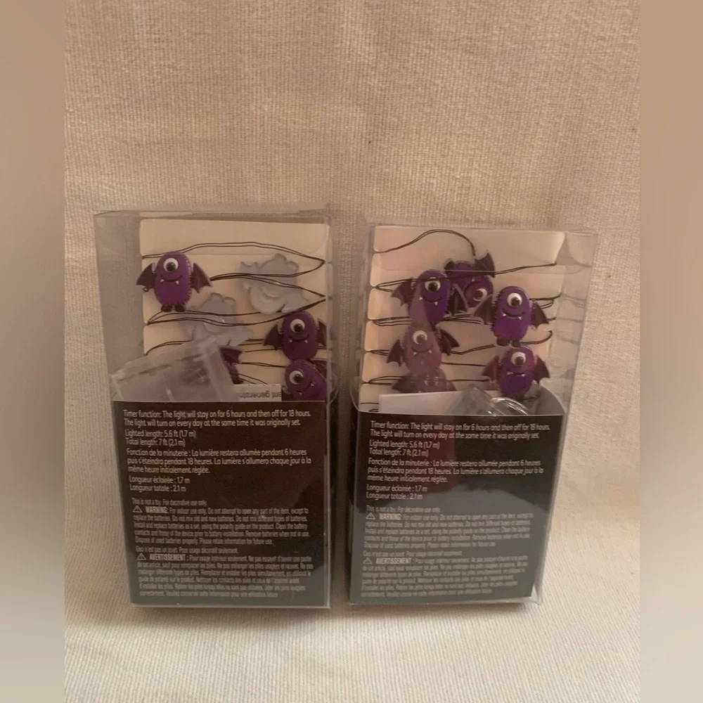 NIB LED Ashland Purple Bat and Monster String Lights